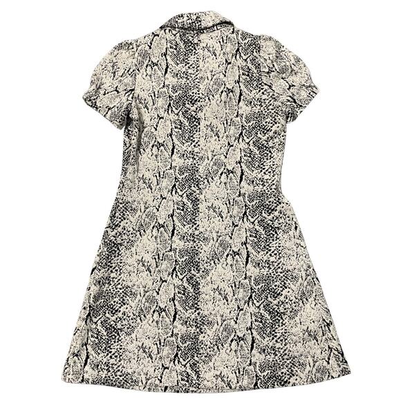 Marvin Richards Textured Snakeskin Design Fit and Flare Dress Cowl Women’s sz 4 - Picture 3 of 12